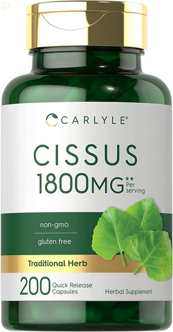 Cissus Quadrangularis 1800Mg | 200 Capsules | Traditional Herb Extract Supplement | Non-Gmo and Gluten Free Formula