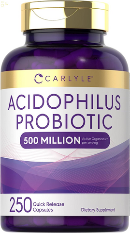 Acidophilus Probiotic | 500 Million CFU | 250 Capsules Non-Gmo & Gluten Free | Probiotic for Men & for Women