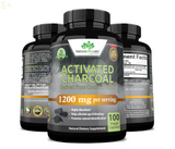 Organic Activated Charcoal Capsules 1200Mg Highly Absorbent Helps Alleviate Gas