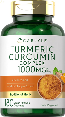 Turmeric Curcumin with Black Pepper 1000Mg | 180 Capsules | Turmeric Complex Supplement | Non-Gmo, Gluten Free