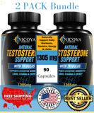 Testosterone Booster - Increase Energy, Improve Muscle Strength & Growth 2 PACK