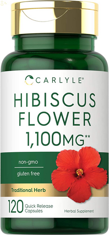 Hibiscus Flower Extract 1100 Mg | 120 Capsules | Non-Gmo, Gluten Free Supplement | by
