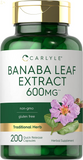 Banaba Leaf Extract Capsules 600Mg | 200 Count | Non-Gmo, Gluten Free