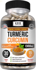 Naturals Turmeric Nature Made Bioperine, Joint Support with 95% Standardized Curcuminoids | Curcumin Nature Made - 1300Mg Turmeric Capsules | Turmeric Curcumin - 30 Capsules