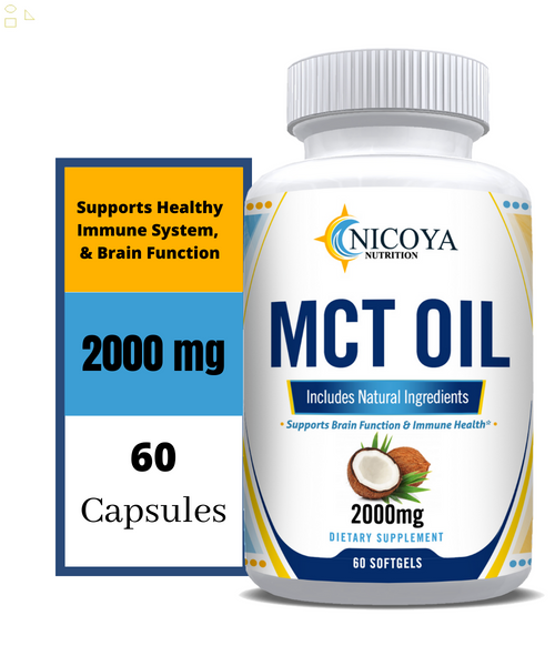 MCT Oil 2000Mg - for Skin Care, Weight Loss, Immune Support, & Brain Health