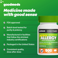 24-Hour Allergy Medicine 500-Count Non-Drowsy Antihistamine for Pollen, Hay Fever, Dry, Itchy Eyes, Allergies | Cetirizine Hcl 10Mg Tablets, Compare to Leading