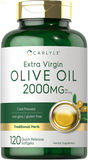Olive Oil Supplement 2000Mg | 120 Softgels | Cold Pressed Extra Virgin Olive Oil | Non-Gmo, Gluten Free | by