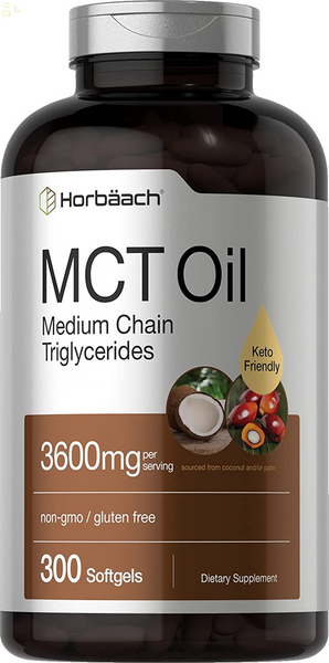 Keto MCT Oil Capsules 3600Mg | 300 Softgels | Coconut Oil Pills | Non-Gmo and Gluten Free Formula | High Potency and Value Size Supplement | by