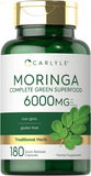 Moringa Oleifera | 180 Capsules | Non-Gmo and Gluten Free Supplement | Complete Green Superfood | from Moringa Leaf Powder