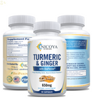 Turmeric Curcumin with Ginger & Bioperine Joint Pain Relief, & Heart Health