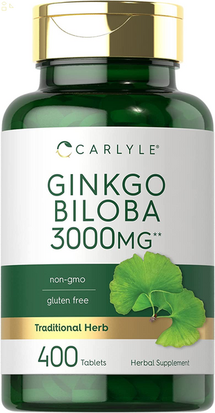 Ginkgo Biloba 3000Mg | 400 Tablets | Non-Gmo, Gluten Free