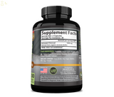 Organic Activated Charcoal Capsules 1200Mg Highly Absorbent Helps Alleviate Gas