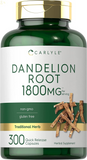 Dandelion Root Capsules 1800Mg | 300 Count | Non-Gmo, Gluten Free Supplement