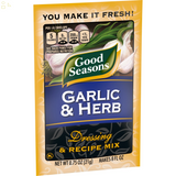 Good Seasons Garlic & Herb Dressing & Recipe Seasoning Mix, 0.75 Oz Packet