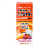 Children's Motrin  4 Fl Ibuprofen Ages 2-11 Pain + Fever Relief Medicine,  4 Fl. Oz