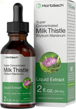 Milk Thistle Extract Liquid | 2 Fl Oz | Alcohol Free | Vegetarian, Non-Gmo & Gluten Free Supplement | by