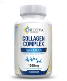 Collagen Peptides Pills Hydrolyzed Anti-Aging (Types I,II,III,V,X) 1800Mg 2 Pack