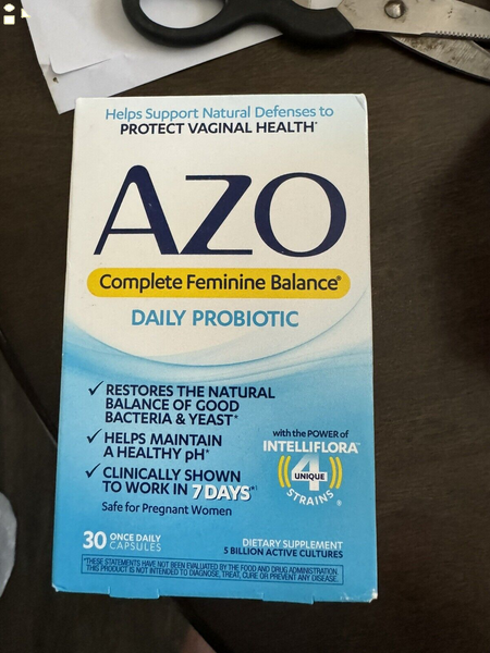 Azo Complete Feminine Balance Daily Probiotic 30Caps Exp 08/24