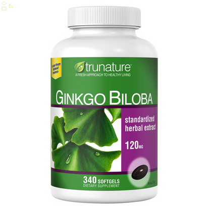 Trunature Ginkgo Biloba 120Mg, 340 Softgels
