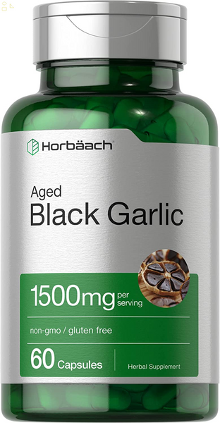 Aged Black Garlic Capsules 1500Mg | 60 Count | Fermented Extract Supplement | Non-Gmo, Gluten Free | by