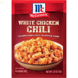 Mccormick White Chicken Chili Seasoning Mix, 1.25 Oz Envelope