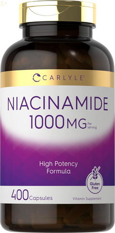 Niacinamide 1000 Mg | 400 Capsules | High Potency Formula | Non-Gmo, Gluten Free Supplement