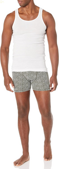 Essentials Men'S Lightweight Breathable Cotton Slim Fit Tank Undershirts, Pack of 6