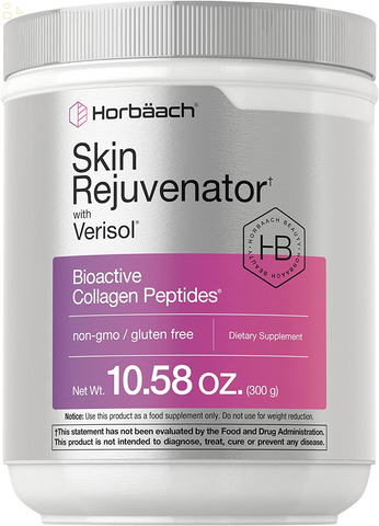 Skin Rejuvenator with Verisol 10.58 Oz | Bioactive Collagen Peptide Powder | Types I and III | Non GMO, Gluten Free Supplement | by