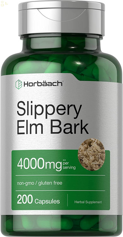 Slippery Elm Bark Capsules | 200 Count | Non-Gmo & Gluten Free 