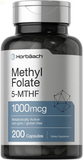 Methyl Folate 1000 Mcg | 200 Capsules | 5-MTHF | Folic Acid Supplement | Non-Gmo, Gluten Free Methylfolate 