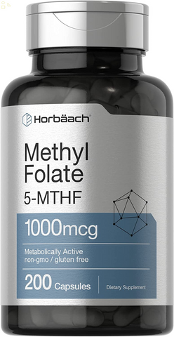 Methyl Folate 1000 Mcg | 200 Capsules | 5-MTHF | Folic Acid Supplement | Non-Gmo, Gluten Free Methylfolate 