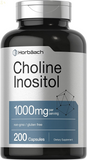 Choline Inositol 1000Mg Supplement | 200 Capsules | Non-Gmo, Gluten Free | by