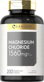 Magnesium Chloride | 1560Mg | 200 Tablets | Cloruro De Magnesio Supplement | Vegetarian, Non-Gmo, and Gluten Free Formula | by