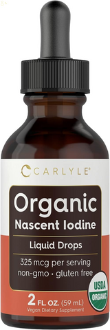 Organic Nascent Iodine Liquid Drops | 2 Fl Oz | Vegan Supplement | Non-Gmo, Gluten Free | by