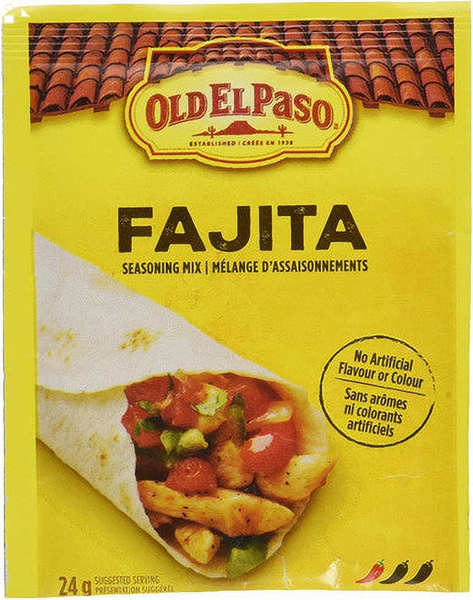 Old El Paso Fajita Seasoning Mix, 24G/0.8 Oz.,. {Imported from Canada}