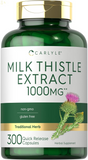 Milk Thistle 1000Mg | 300 Capsules | Non-Gmo, Gluten Free Extract