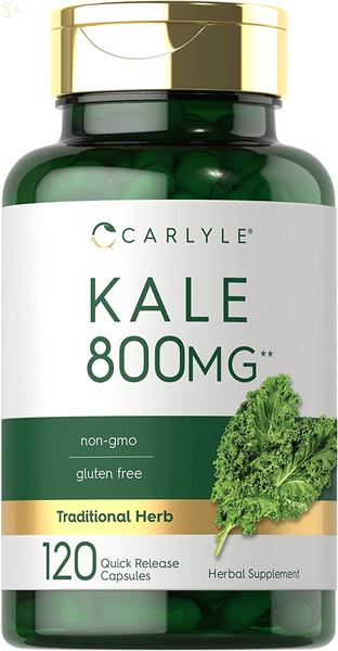 Kale Extract 800Mg | 120 Capsules | Non-Gmo and Gluten Free