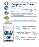 Antarctic Krill Oil 500 Mg with Omega-3, EPA, DHA, and Astaxanthin Supplement