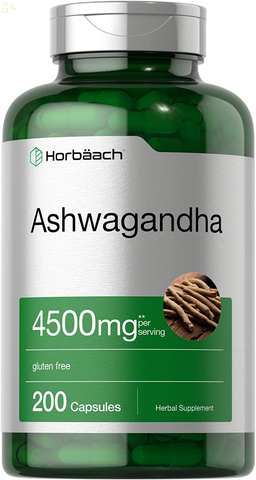 Ashwagandha Capsules 4500Mg | 200 Count | Gluten Free Root Extract Supplement | with Black Pepper | by