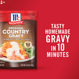 Mccormick No Artificial Flavors Original Country Gravy Mix, 2.64 Oz Envelope