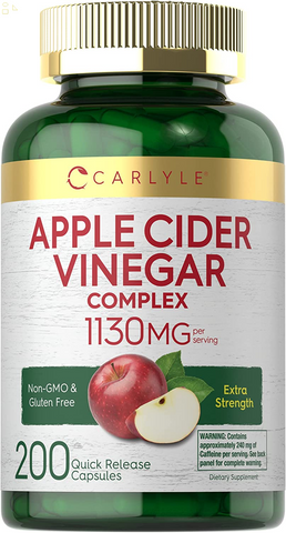 Apple Cider Vinegar Capsules | Apple Lean | 200 Pills | Non-Gmo & Gluten Free Supplement | with Diet Plan