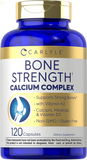 Bone Strength Supplement | 120 Capsules | Calcium Complex Vitamin | Non-Gmo & Gluten Free Formula