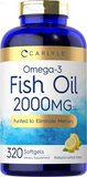 Fish Oil Supplements | 2000Mg | 320 Softgels | EPA & DHA | 600Mg Total Omega-3 | Non-Gmo, Gluten Free Pills