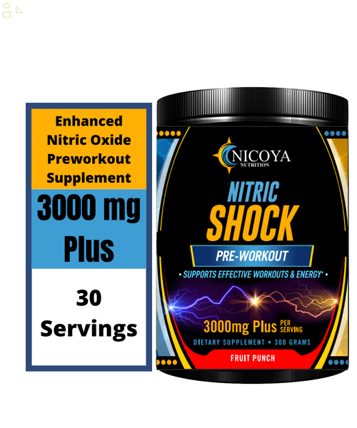 Nitric Shock Pre Workout Drink, Increase Pump & Energy -Fruit Punch