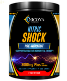 Nitric Shock Pre Workout Drink- Increase Pump, Energy, Focus -Fruit Punch