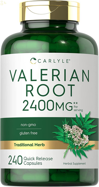 Valerian Root Capsules | 240 Pills | High Potency | Non-Gmo, Gluten Free | Herb Extract Supplement