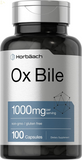 Ox Bile 1000 Mg 100 Capsules | Digestive Enzymes Supplement | Non-Gmo & Gluten Free 