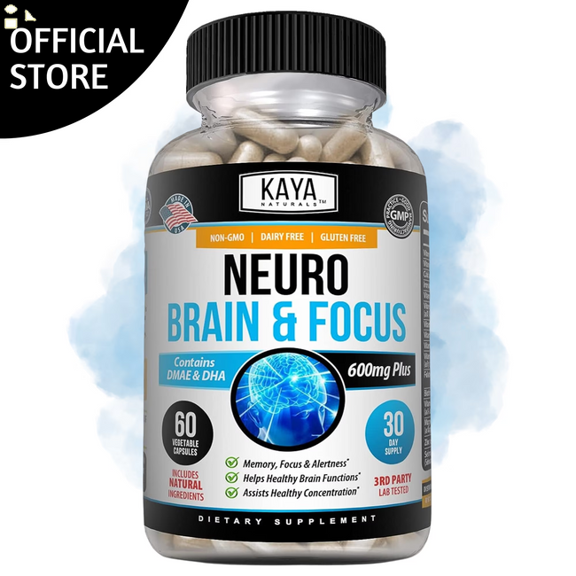 Naturals - Neuro Brain for Memory & Focus - Nootropic Energy Capsule - Nootropic Brain Support Supplement - Focus & Concentration & Learning Accuracy - Cognitive Function - 60 Count