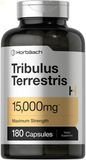 Tribulus Terrestris for Men 15000Mg | 180 Capsules | Non-Gmo, Gluten Free Extract Supplement | by