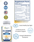 Vitamin B-12 Complex, B Vitamins for Energy, Cardio, Eyes & Nervous System 2PK